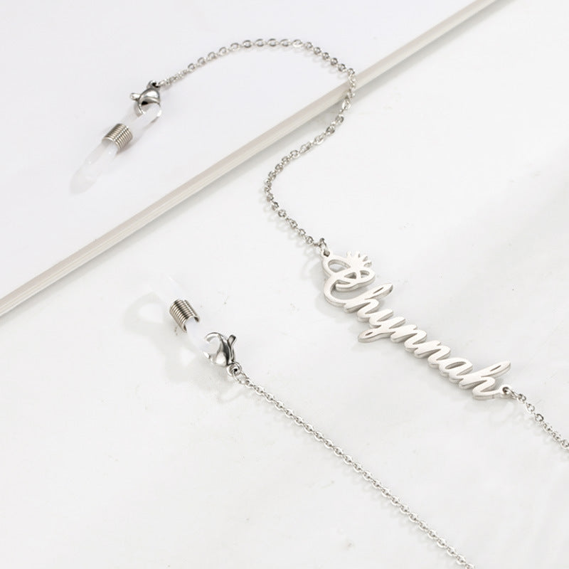 Customized Titanium Steel Name Glasses Chain Sunglasses Customized Titanium Steel Name Glasses Chain Sunglasses